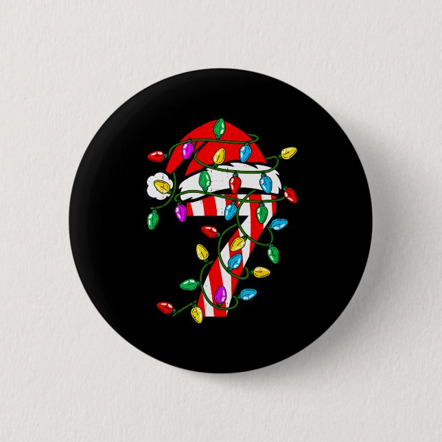 6 7 67 Meme Six Seven Candy Funny Christmas Couple Button (Front)