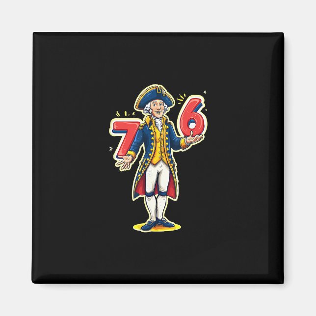 6-7 7-6 Funny George Washington Six Seven Meme  Magnet (Front)