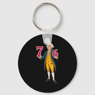 6 7 7 6 George Washington Six Seven  Keychain