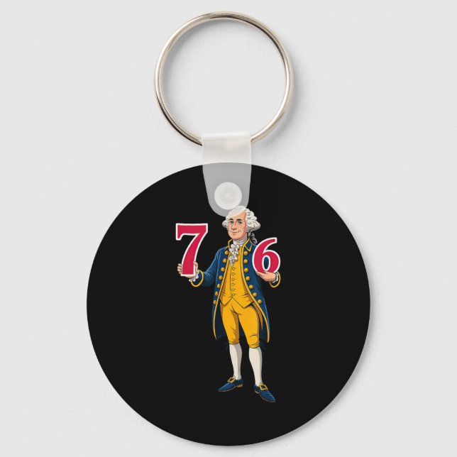 6 7 7 6 George Washington Six Seven  Keychain (Front)