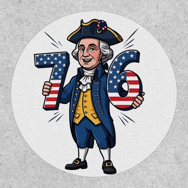 6-7 7-6 George Washington Six Seven Meme 67 Trend Patch (Front)