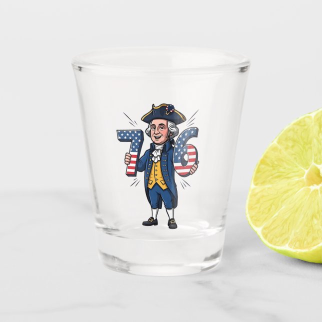 6-7 7-6 George Washington Six Seven Meme 67 Trend Shot Glass (Front)