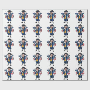 6-7 7-6 George Washington Six Seven Meme 67 Trend Wrapping Paper