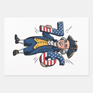 6-7 7-6 George Washington Six Seven Meme 67 Trend Wrapping Paper Sheets