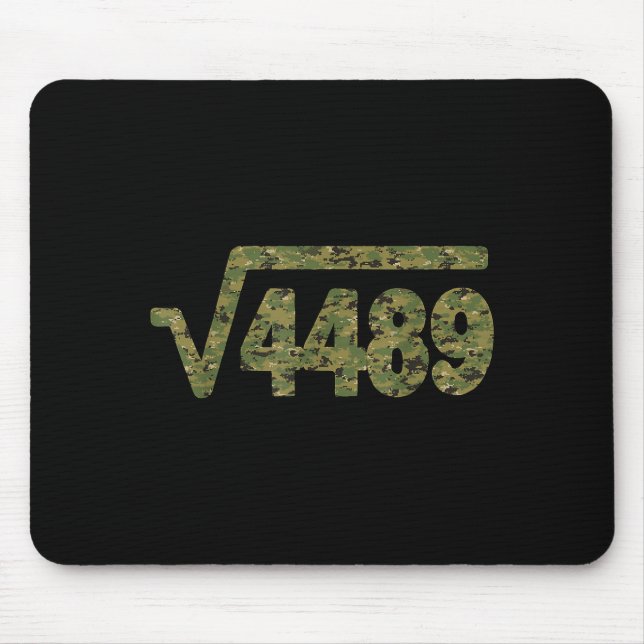 6 7 Army Pattern Meme Square Root 4489 Slang Math  Mouse Pad (Front)