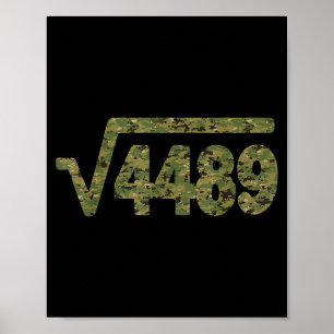 6 7 Army Pattern Meme Square Root 4489 Slang Math Poster