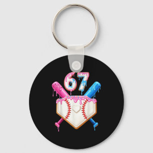 6 7 Baseball Dripng Six Seven Gen Alpha Slang Keychain