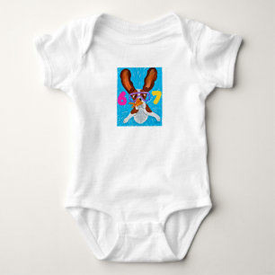 6 7 Basset Hound underwater with fish  Baby Bodysuit