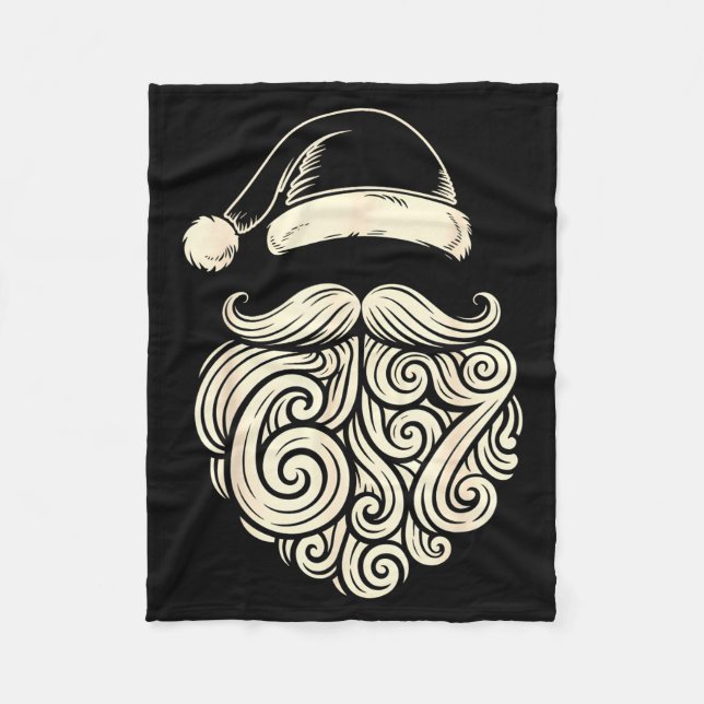 6 7 Christmas 67 Santa Six Seven Christmas Boys Te Fleece Blanket (Front)