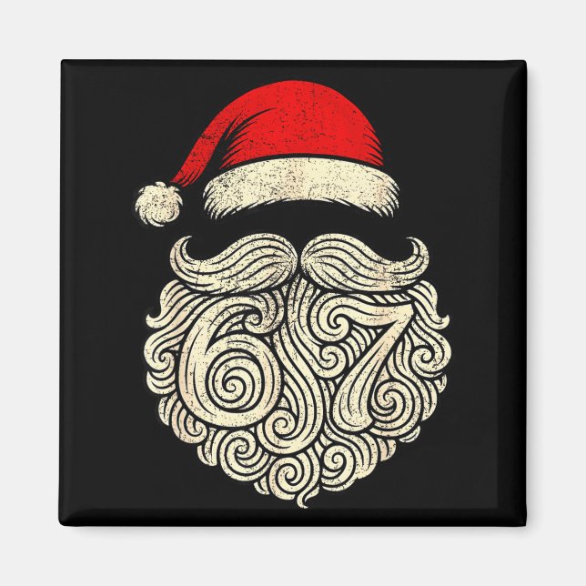 6 7 Christmas 67 Santa Six Seven Christmas Boys Te Magnet (Front)