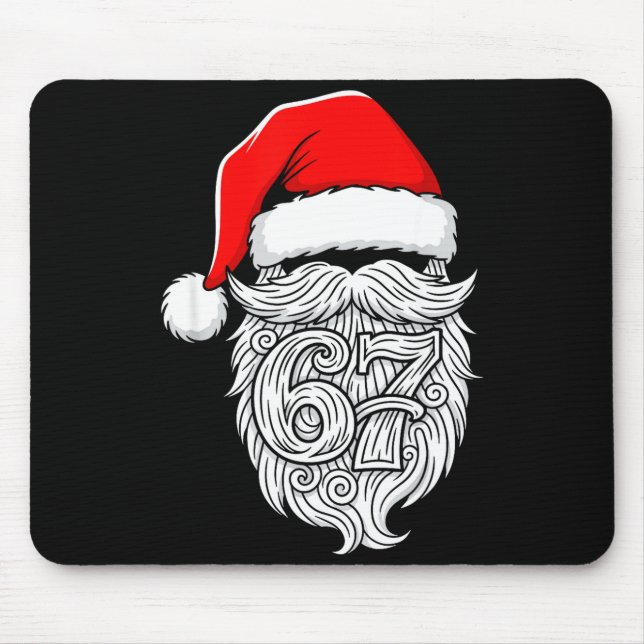 6 7 Christmas 67 Santa Six Seven Christmas Boys Te Mouse Pad (Front)