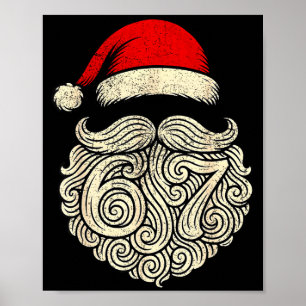 6 7 Christmas 67 Santa Six Seven Christmas Boys Te Poster
