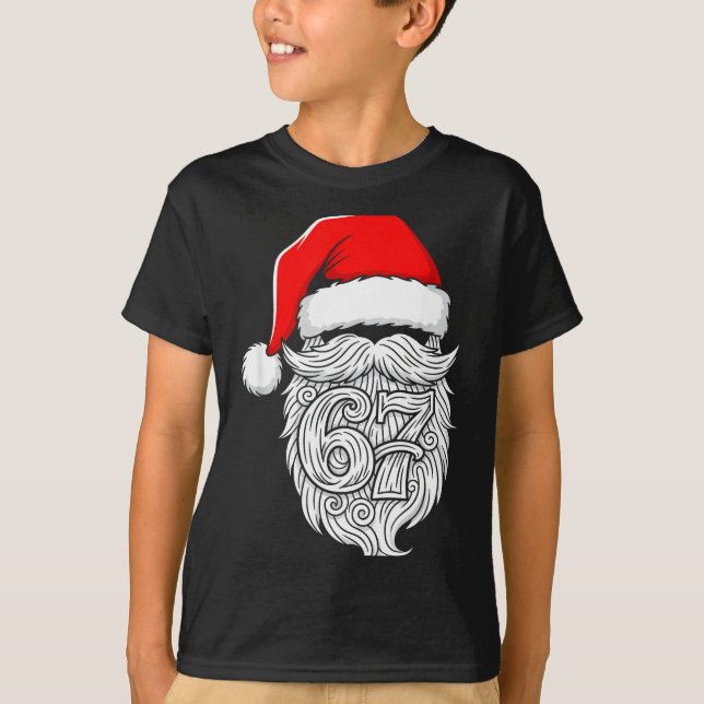 6 7 Christmas 67 Santa Six Seven Christmas Boys Te T-Shirt (Front)