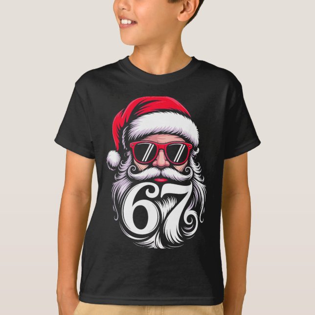 6 7 Christmas 67 Santa Six Seven  T-Shirt (Front)
