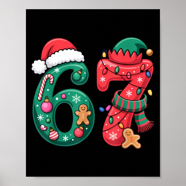 6 7 Christmas Duo Meme Outfit For Funny Holiday Hu Poster (Front)