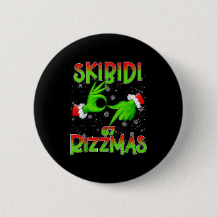 6 7 Christmas Skibidi Rizzmas 67 Meme Gen Alpha Sl Button