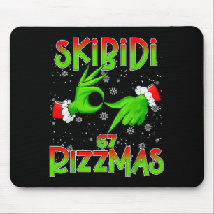 6 7 Christmas Skibidi Rizzmas 67 Meme Gen Alpha Sl Mouse Pad