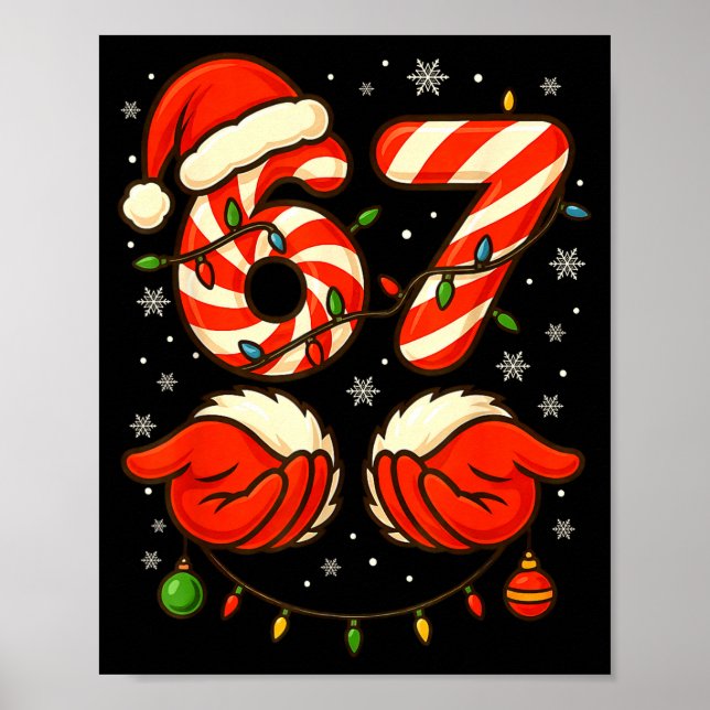 6-7 Christmas Squad Funny 67 Six Seven Meme Xmas 6 Poster (Front)