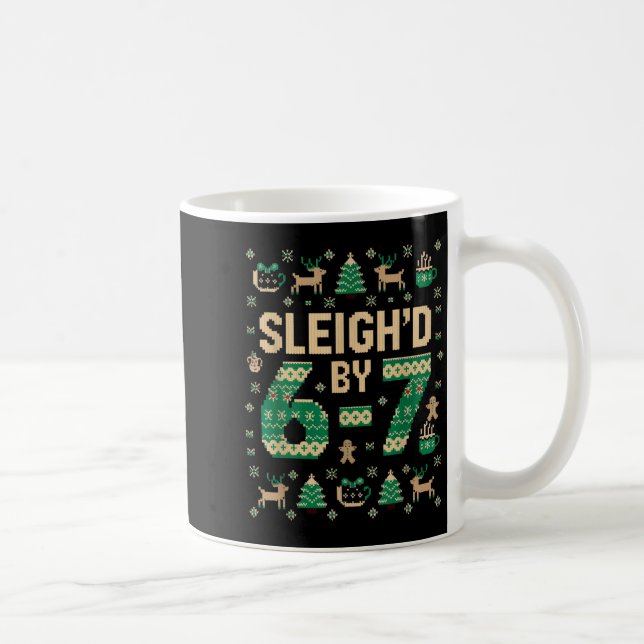 6-7 Christmas Ugly Sweater Six Seven Xmas 67 Meme  Coffee Mug (Right)