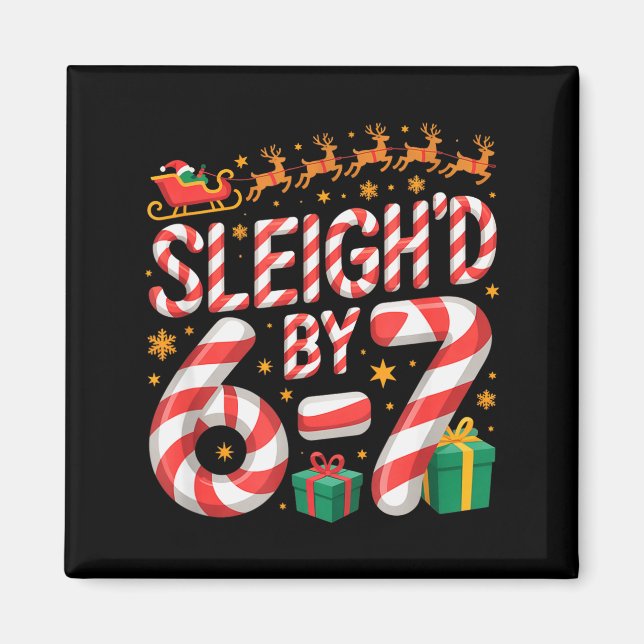 6-7 Christmas Ugly Sweater Six Seven Xmas 67 Meme  Magnet (Front)