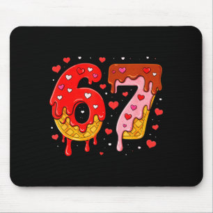 6 7 Cream Drip Six Seven Meme Valentine's Day Men Mouse Pad