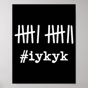 6 7 Funny If You Know You Know Tally Marks Six Sev Poster