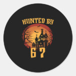 6 7 Halloween 67 Meme Six Seven Haunted Gen Alpha  Classic Round Sticker