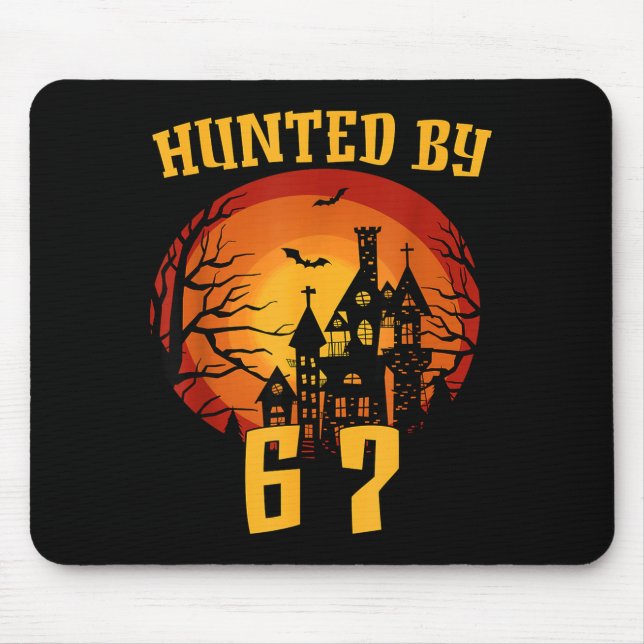 6 7 halloween 67 meme six seven haunted gen alpha mouse pad (Front)