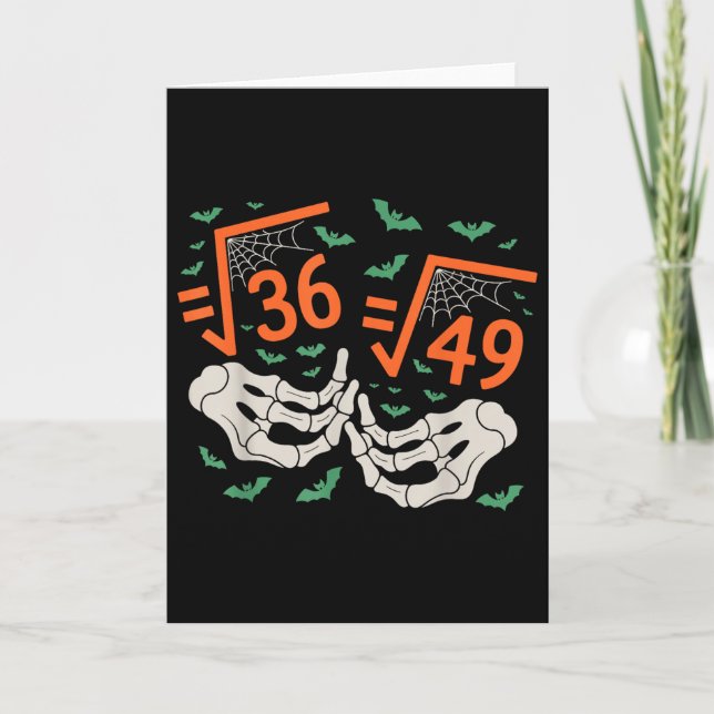 6 7 Halloween Math Square Root 67 Meme Gen Alpha S Card (Front)