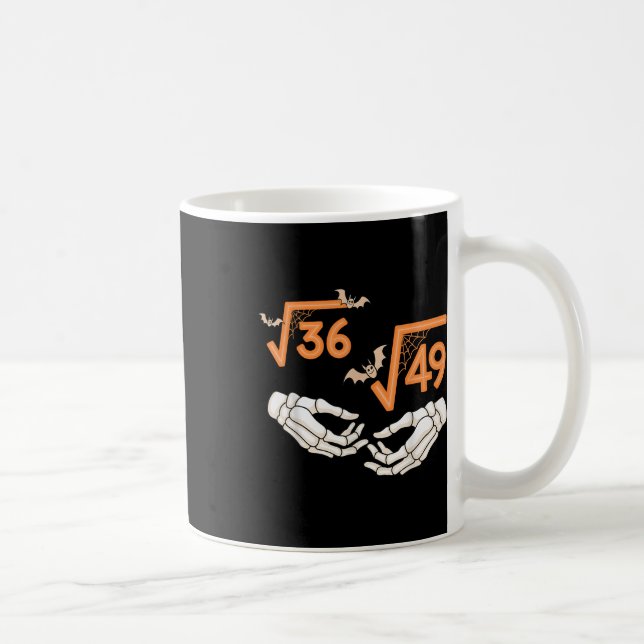 6 7 Halloween Math Square Root 67 Meme Gen Alpha S Coffee Mug (Right)