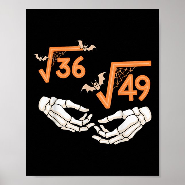 6 7 Halloween Math Square Root 67 Meme Gen Alpha S Poster (Front)