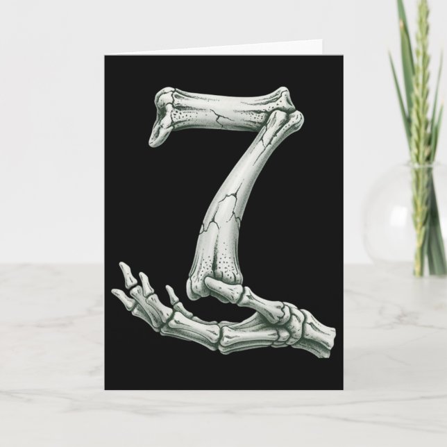 6 7 Halloween Skeleton Funny 67 Meme Gen Alpha Six Card (Front)