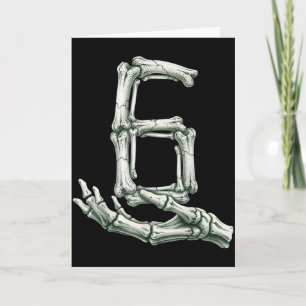 6 7 Halloween Skeleton Funny 67 Meme Gen Alpha Six Card