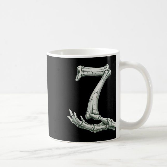 6 7 Halloween Skeleton Funny 67 Meme Gen Alpha Six Coffee Mug (Right)
