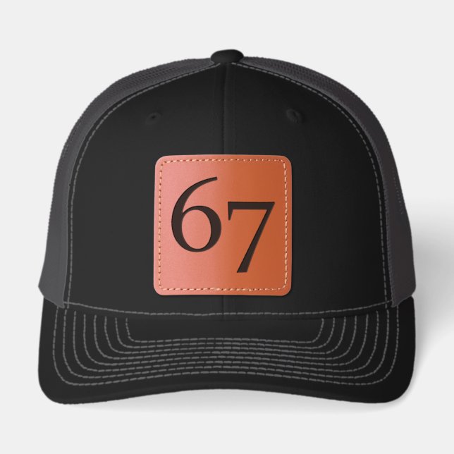 6 7  LEATHER PATCH HAT (Front)