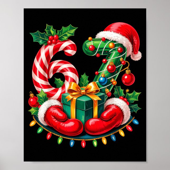 6 7 Meme 67 Gen Alpha 6-7 Hands Family Christmas  Poster (Front)