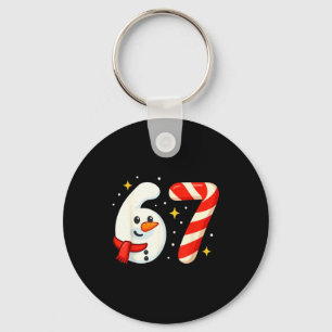 6 7 Meme Christmas Shirt 67 Six Seven Snowman Boy Keychain