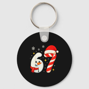 6 7 Meme Christmas Shirt 67 Six Seven Snowman Boy Keychain