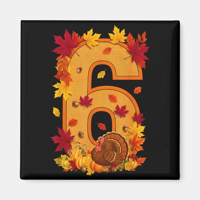 6 7 Meme Fun Six Seven Design Couples Thanksgiving Magnet (Front)