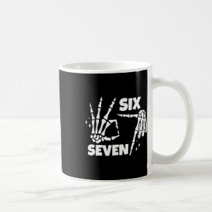 6 7 Meme Funny Skeleton Hands Halloween Couples Si Coffee Mug