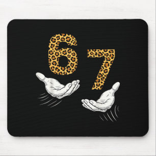 6-7 Meme Leopard Cheetah Cool Six-seven Funny Mouse Pad