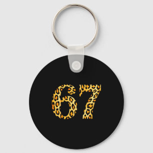 6-7 Meme Leopard Cheetah Cool Six-seven Keychain