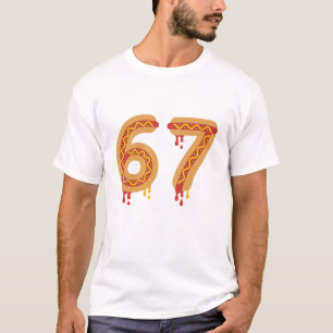 6 7 Meme Matching Hot Dogs 67 Pajamas Six Seven T-Shirt