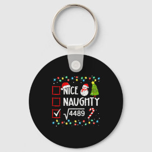 6-7 Meme Nice Naughty 67 Christmas Brain Rot Funny Keychain