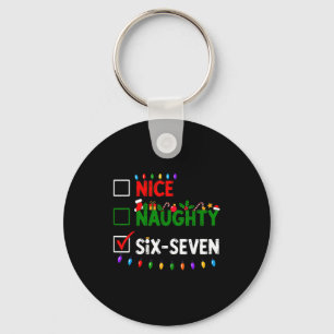 6-7 Meme Nice Naughty Six Seven 67 Christmas  Keychain