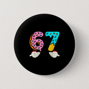 6-7 Meme Shirts 67 Christmas Brain Rot Funny Boys  Button