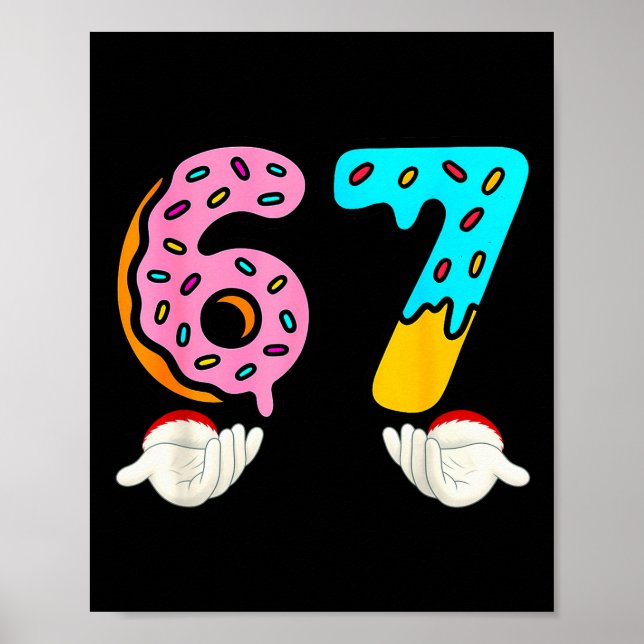 6-7 Meme Shirts 67 Christmas Brain Rot Funny Boys  Poster (Front)