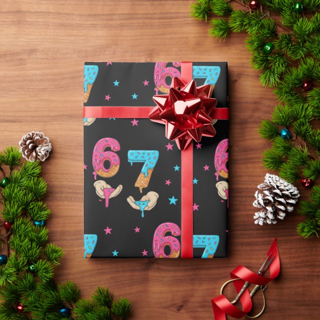 6 7 Meme Six Seven Birthday Wrapping Paper (Holiday Gift)
