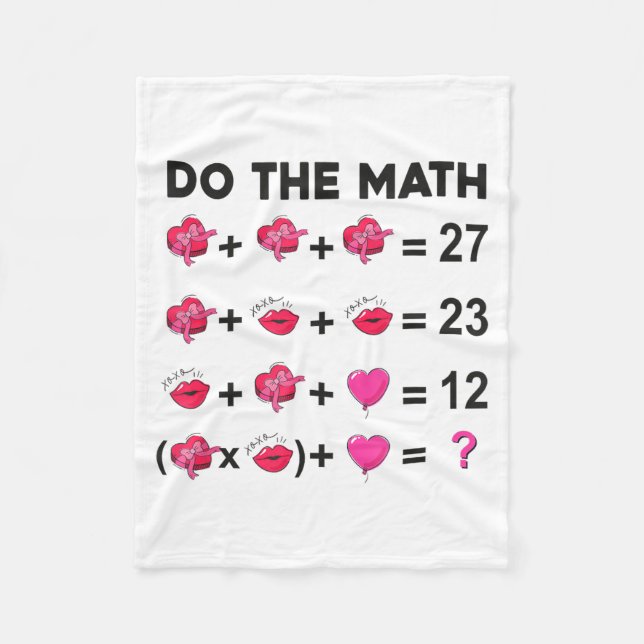 6 7 Meme Six Seven Do The Math Teacher Valentines  Fleece Blanket (Front)