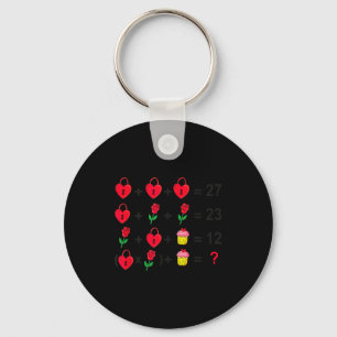 6 7 Meme Six Seven Valentines Day 67 Do The Math T Keychain